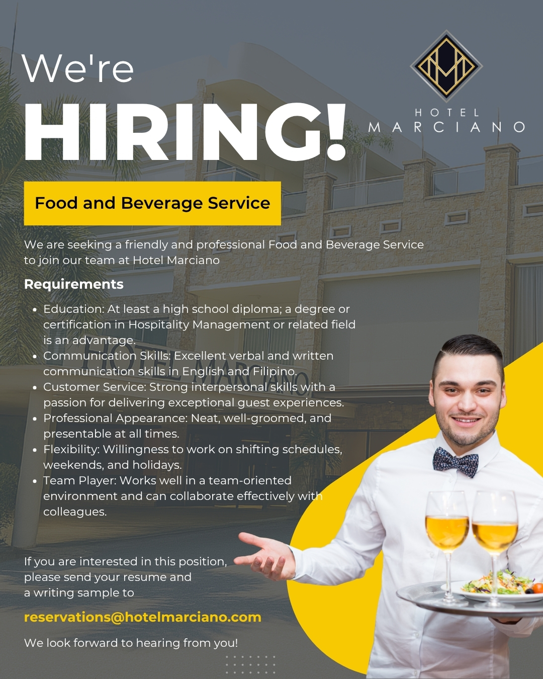Hiring Food and Beverage Service